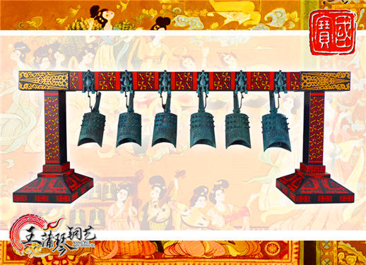 6件套仿古編鐘，小型特色樂(lè)器，民樂(lè)混音配套