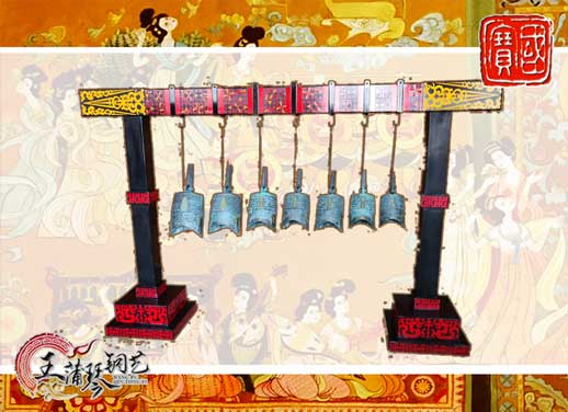 7件編鐘，觀賞裝飾編鐘，可發(fā)音編鐘